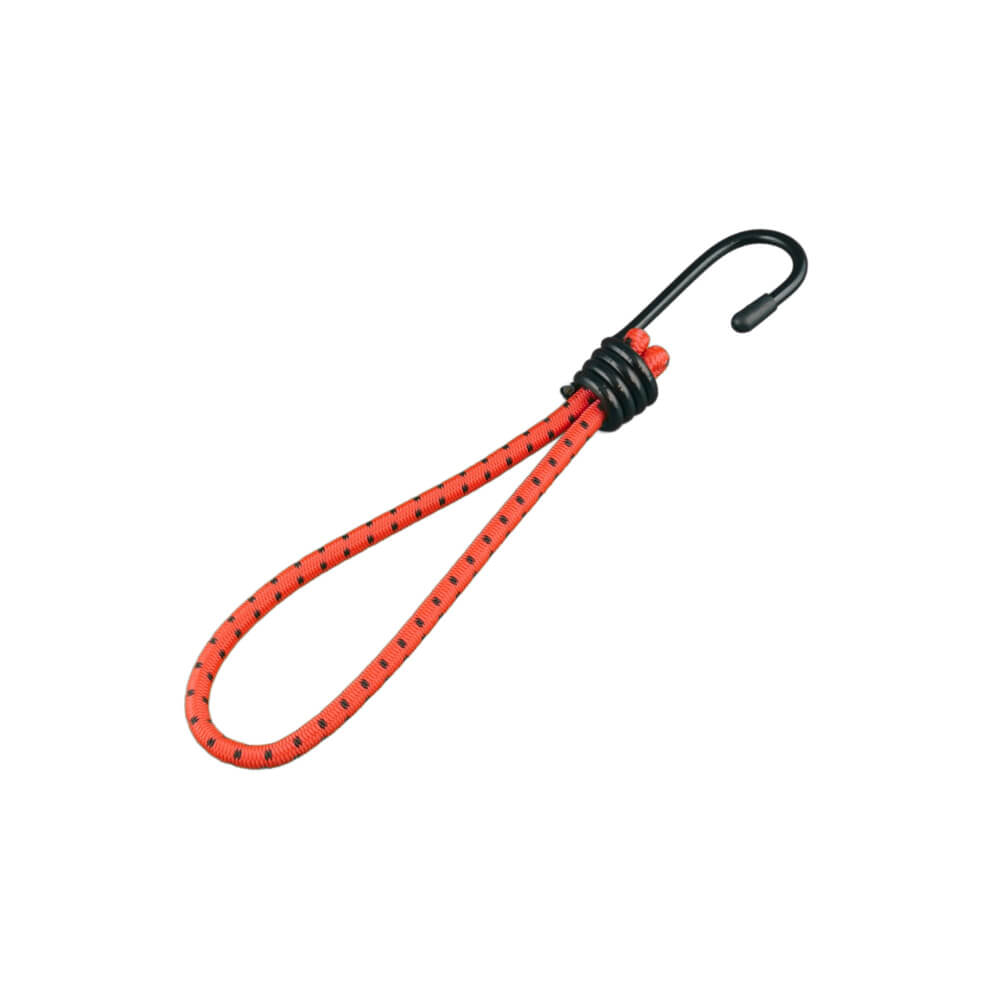 สายรัดยางยืดแบบห่วง ECSAI ตะขอเหล็ก ขนาด 6 มม. ยาว 25 ซม. สีแดง-ดำ (แพ็ค 6 ชิ้น)_1